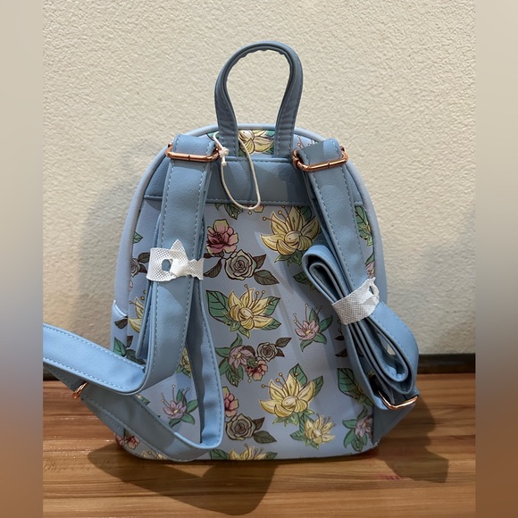 NWT Loungefly Disney Princess and the frog Tiana Floral Blue Backpack - Picture 5 of 5